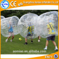 Bola de burbuja de vidrio claro loco rebote bola, bola de burbuja de parachoques inflable humano